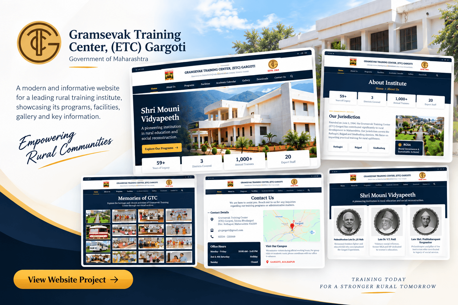 Building the Official Website for Gramsevak Training Center (ETC) Gargoti