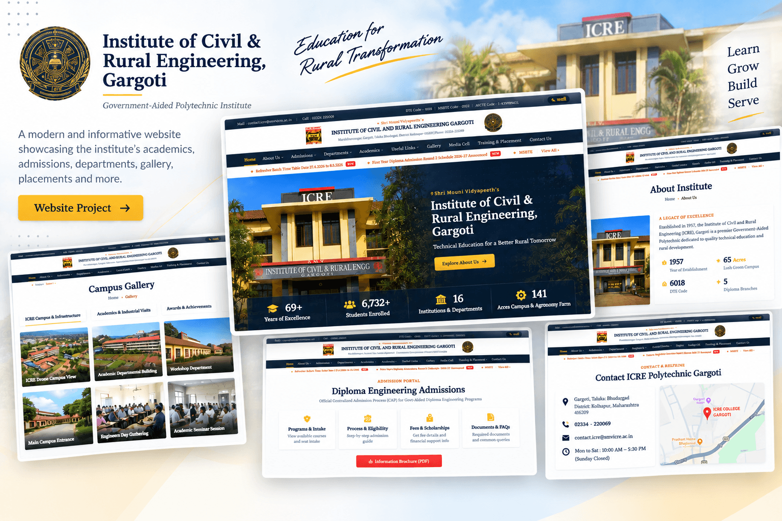 Building the Official Website for SMV Institute of Commerce & Rural Economics (ICRE)